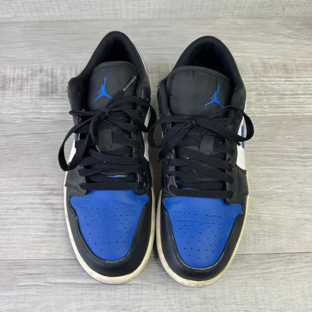 Nike Air Jordan 1 Low Alternate Royal Toe 553558-140 Men 8.5 Shoes White Sneaker